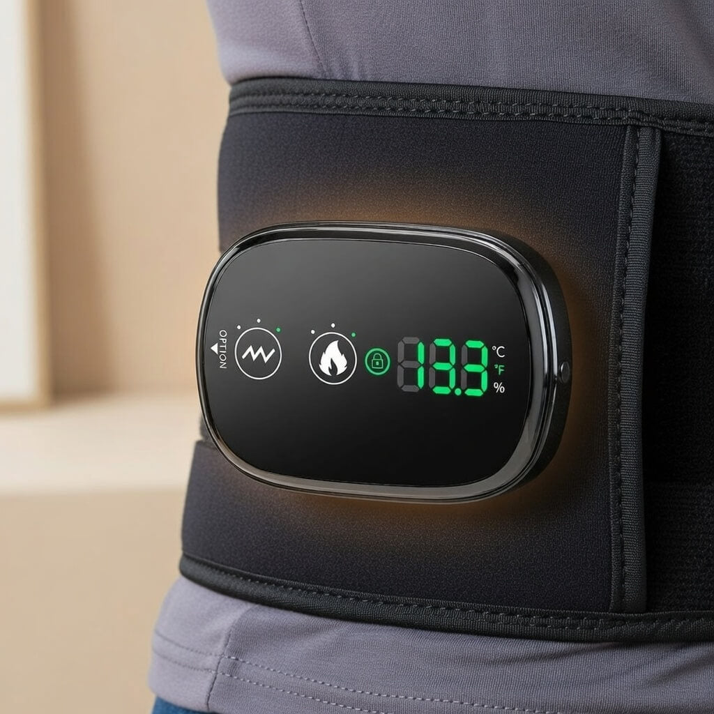 Wireless Heat • Deep Vibration • Built-In Support — Relief You Can Wear