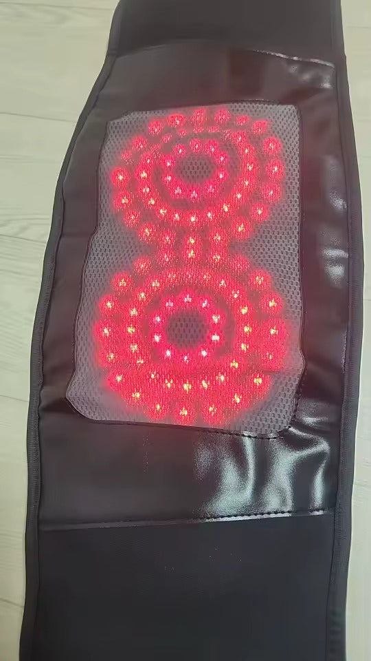 Real customer photo showing the inside heating area of the EvoLif wireless heated vibration belt.